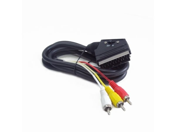 Cablexpert CCV-519-01 - Video/lydkabel - kompositt video / lyd - RCA hann til SCART hann - 1.8 m