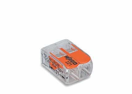 WAGO Samlemuffe 2x0,2-4mm2 transparent - (100 stk.)