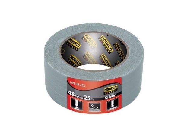 Modeco Universaltape DUCT TAPE sølv 48mm x 50m MN-05-334
