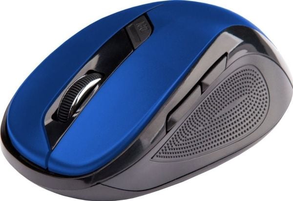 C-TECH WLM-02B, Høyre hendt, Optisk, RF kabel-fri, 1600 DPI, Sort, Blå