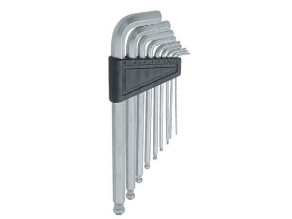 Modeco insexnyckelsats hex typ L 1,5-10 mm med kula 9 delar (MN-54-118)