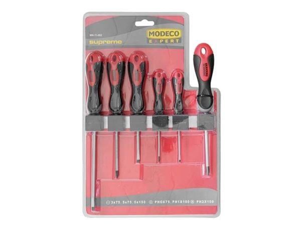 Modeco komplett skrutrekker-sett SUPREME 6 deler - MN-11-082