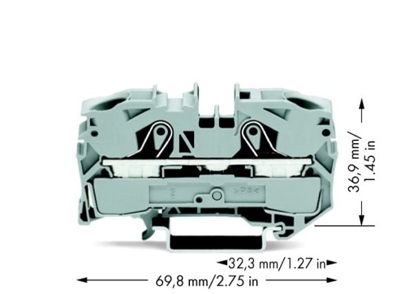 Wago 2016-1201, 12 mm, 69,8 mm, 36,9 mm, 800 V