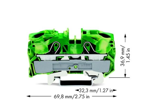 Wago 2016-1207, 12 mm, 69.8 mm, 36.9 mm, 36.9 mm