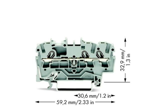 Wago 2002-1301, 5,2 mm, 59,2 mm, 32,9 mm, 800 V
