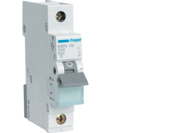Hager MBN106, 50 - 60 Hz, 6 A, 1P