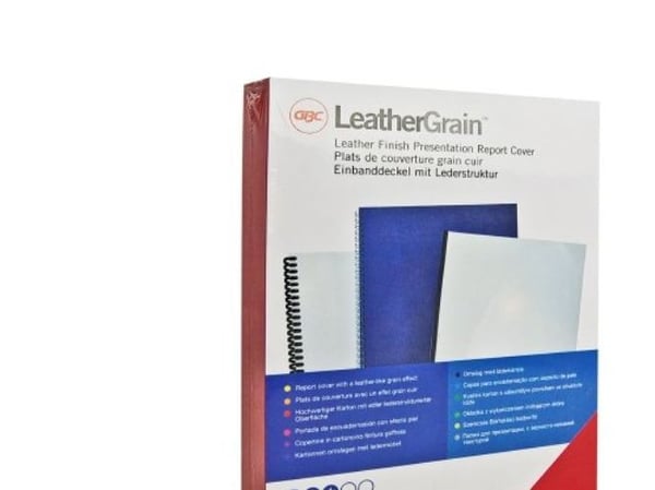 GBC LeatherGrain, A4, Lær, Svart, 250 g/m², 372 g, 25 stykker