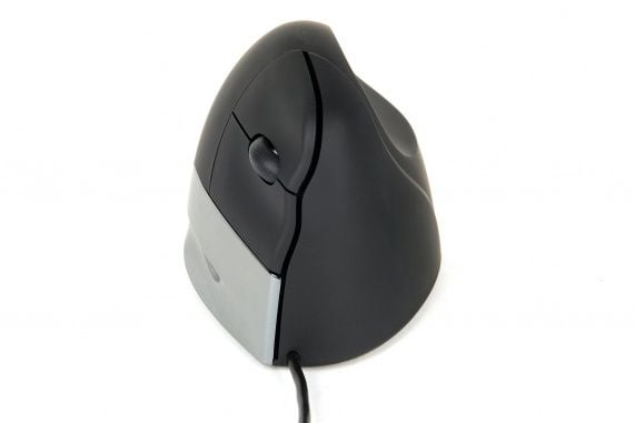 BakkerElkhuizen Evoluent Standard, Oikeakätinen, Vaakasuuntainen muotoilu, Optinen, USB A-tyyppi, 1500 DPI, musta, Harmaa, Hopea