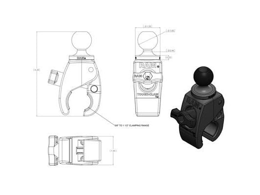 RAM Mounts RAP-B-400U, Svart