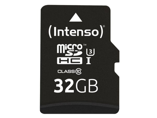 Intenso - Flashminnekort (microSDHC til SD-adapter inkludert) - 32 GB - UHS Class 1 / Class10 - microSDHC UHS-I