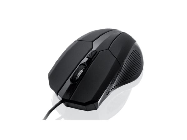 iBOX i005 - Mus - laser - 3 knapper - kablet - USB - svart