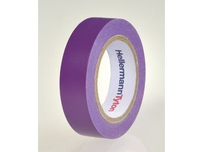 Hellermann Tyton HTAPE-FLEX15-15x10, Violetti, Niputus, Kiinnitys, Käsityö, Merkintä, Korjaus, Vahvistus, PVC, Liuotinaineen kestävä, RoHS, 90 °C