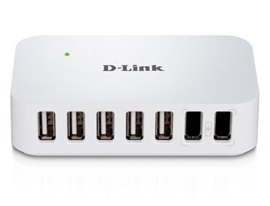 D-Link DUB H7 - Hub - 7 x USB 2.0 - stasjonær
