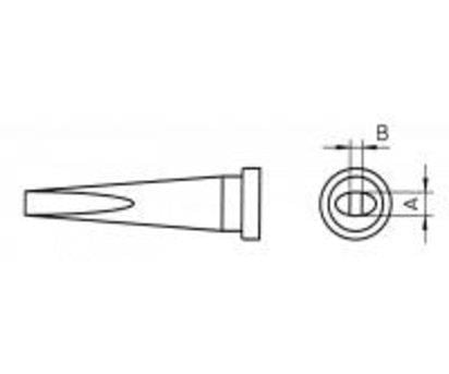 Weller T0054441599, Loddespids, Weller, WP80, WSP80, MPR80, FE 75, TCP, Grå, 1 stk, 3,2 mm
