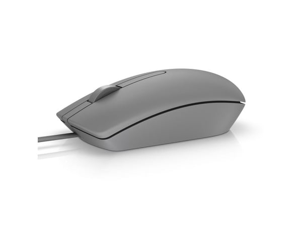 DELL MS116, Molempikätinen, Optinen, USB A-tyyppi, 1000 DPI, Harmaa