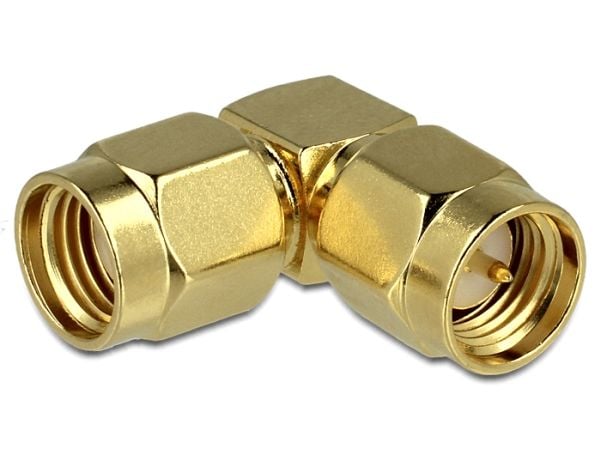 Delock - RF-adapter - SMA hunn til RP-SMA hann - 90°-kontakt