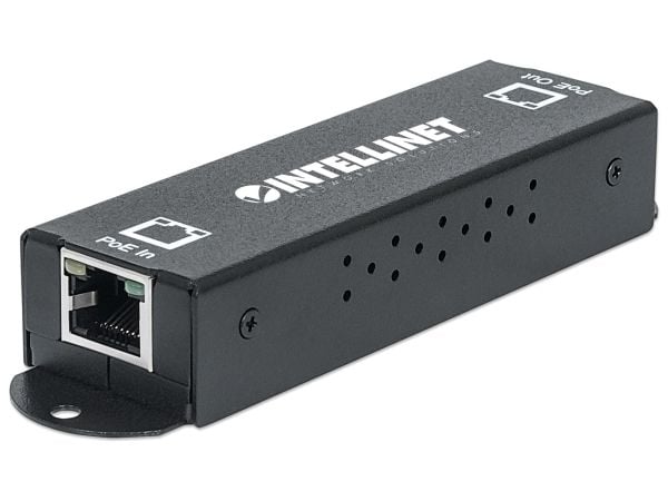 Intellinet 560962, Gigabit Ethernet, 10,100,1000 Mbit/s, IEEE 802.3, IEEE 802.3ab, IEEE 802.3af, IEEE 802.3at, IEEE 802.3u, Cat5, Cat5e, Svart, Metall