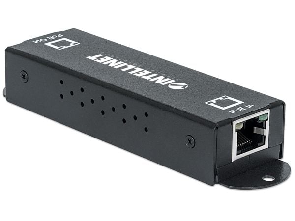 Intellinet 560962, Gigabit Ethernet, 10,100,1000 Mbit/s, IEEE 802.3, IEEE 802.3ab, IEEE 802.3af, IEEE 802.3at, IEEE 802.3u, Cat5, Cat5e, Svart, Metall
