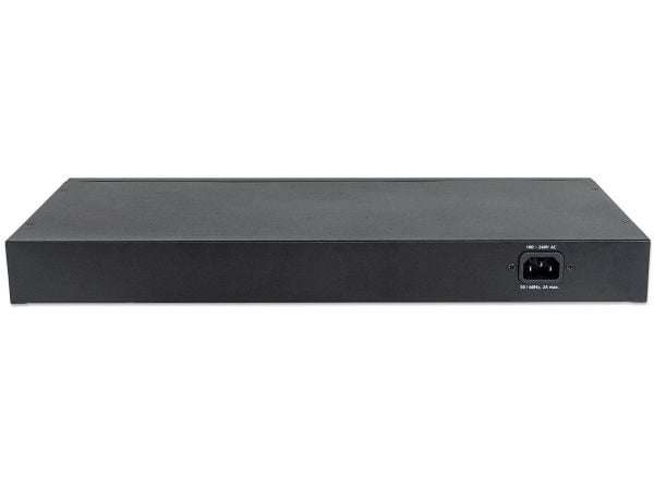 Intellinet 560993, Uhåndtert, L2, Gigabit Ethernet (10/100/1000), Strøm over Ethernet (PoE), Rack-montering, 1U