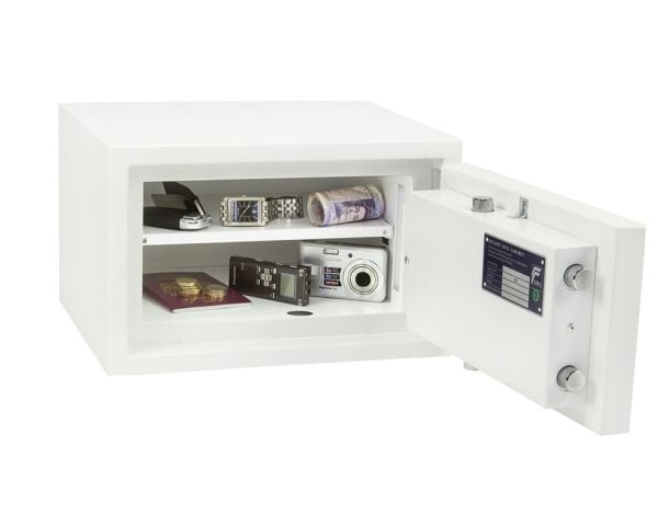 Phoenix Safe Co. Fortress II SS1181K, Frittstående safe, 8 l, Hvit, Flat nøkkel, Stål, 350 mm