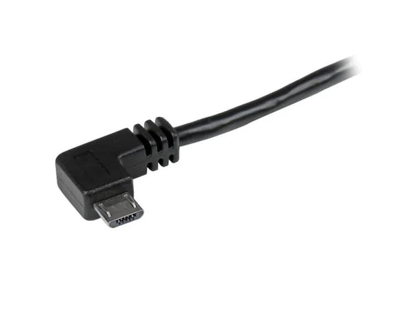 StarTech Micro-USB-kabel med rätvinkliga anslutningar - M/M - 2 m - USB-kabel - mikro-USB typ B (hane) till USB (hane) - USB 2.0 - 2 m - högervinkl...