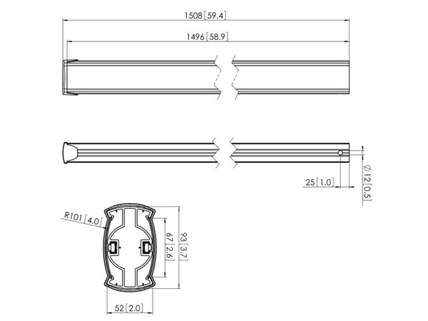 Vogel's Professional Connect-it PUC 2515 - Monteringskomponent (stang) - for LCD-skjerm - aluminium - svart
