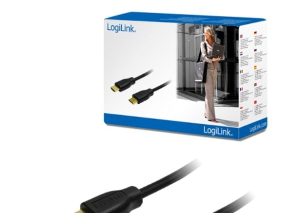 LogiLink High Speed with Ethernet - HDMI-kabel med Ethernet - HDMI hann til HDMI hann - 2 m - svart
