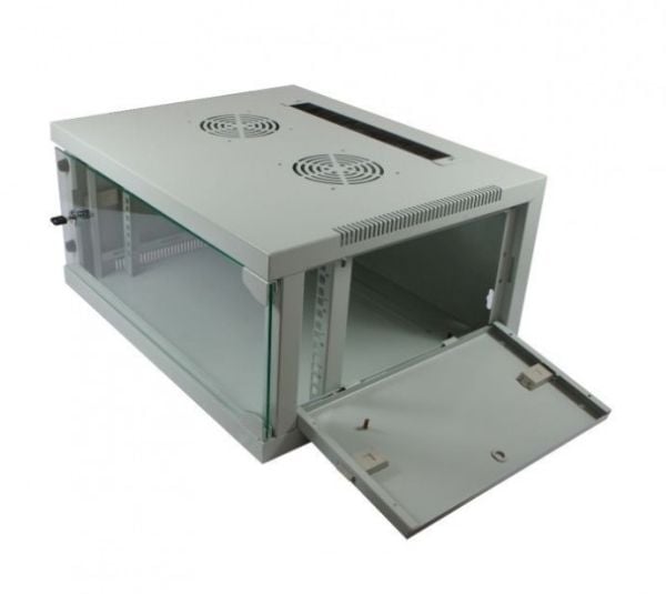 ALLNET ALL-SMQ5406GRAU, Frittstående hylle, 6U, 50 kg, Nøkkellås, 11,5 kg, Grå