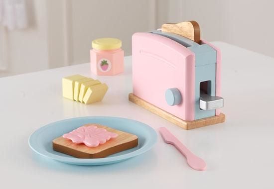 KidKraft Pastel Toaster Set, Tyttö, Monivärinen, 70 mm, 180 mm, 160 mm, 1 kg