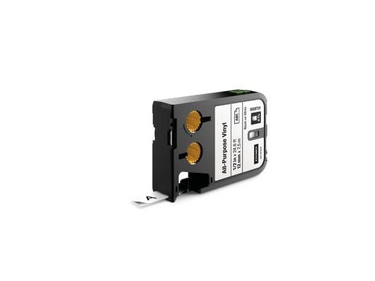 DYMO XTL All-Purpose - Vinyl - permanent selvklebende - svart på hvitt - Rull (1,2 cm x 7 m) 1 kassett(er) tape