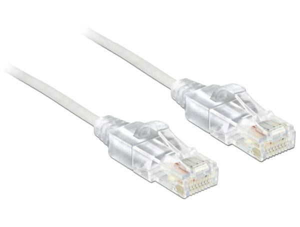 Delock - Koppeledning - RJ-45 (hann) til RJ-45 (hann) - 1 m - UTP - CAT 6 - halogenfri - hvit