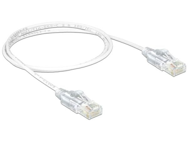 Delock - Koppeledning - RJ-45 (hann) til RJ-45 (hann) - 1 m - UTP - CAT 6 - halogenfri - hvit