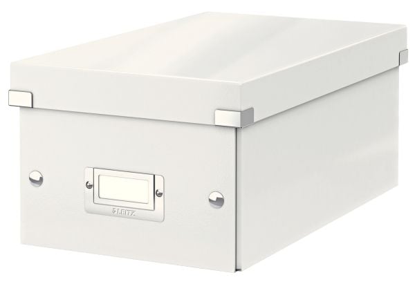 Leitz Click & Store - Förvaringsbox för medier - kapacitet: 22 DVD, 44 DVD (tunt fodral) - vit