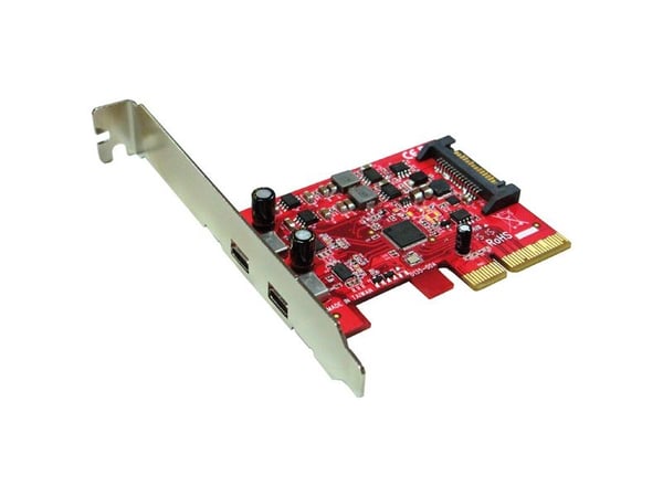 ROLINE PCI-Express x4 Adapter, 2x Ports Type C USB3.1, USB 3.2 Gen 1 (3.1 Gen 1)