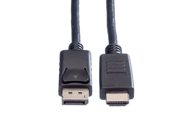 ROLINE 11.04.5780, 1 m, DisplayPort, pistoke, pistoke, suora liitäntä