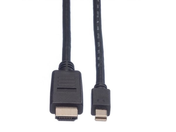 Value 11.99.5792, 3 m, Mini DisplayPort, Hankjønn, Hankjønn, Rett, Rett