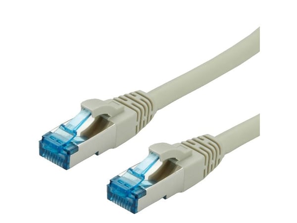 VALUE S/FTP Patch Cord Cat.6a, grey 15 m, Grå, 15 mm