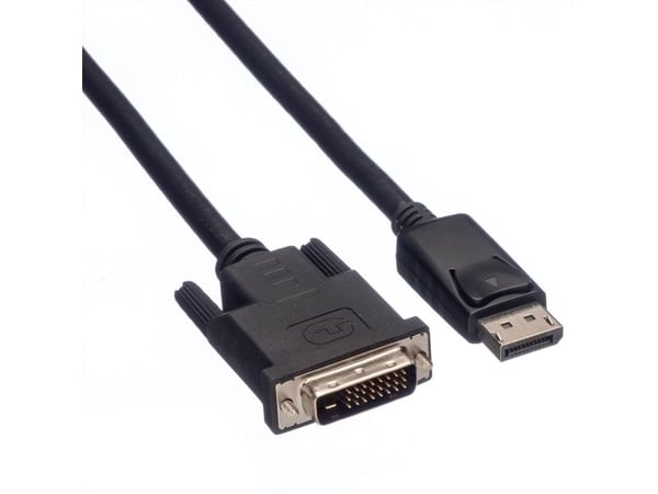 ROLINE 11.04.5772, 2 m, DisplayPort, DVI, Hankjønn, Hankjønn, Rett