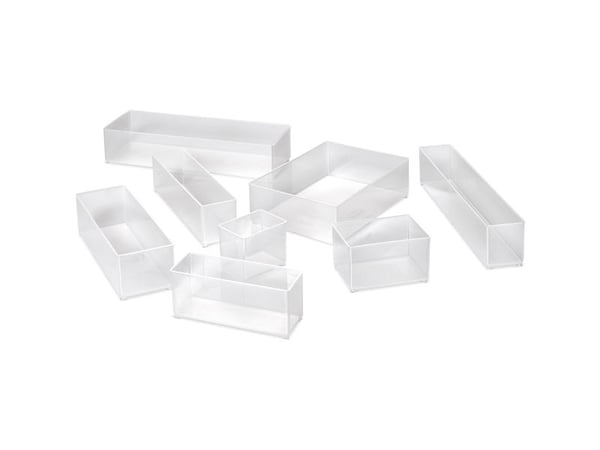 raaco Insert 55 A7-2, Polypropeeni (PP), Läpinäkyvä, 79 mm, 218 mm, 47 mm, 54 g