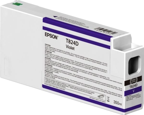 Epson T824D - 350 ml - violetti - alkuperäinen - blækpatron - SureColor SC-P6000, SC-P7000, SC-P7000, SC-P7000V, SC-P8000, SC-P9000, SC-P9000V - vä...