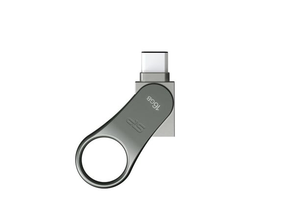 SILICON POWER Mobile C80 - USB flash-enhet - 16 GB - USB 3.0/USB typ C - titan
