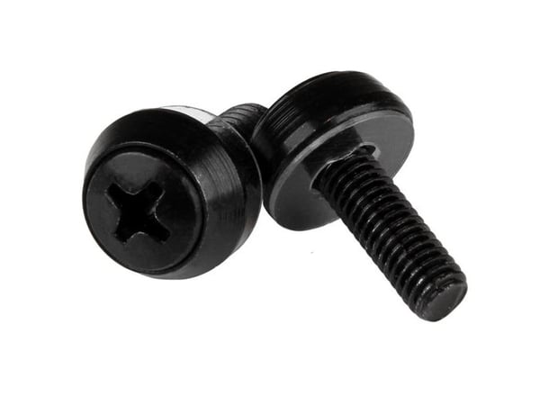 Startech M5 x 12mm - Screws - 50 Pack, Black - M5 Mounting Screws for Server Rack & Cabinet (CABSCREWSB) - Skruesett - svart (en pakke 50) - for P/...