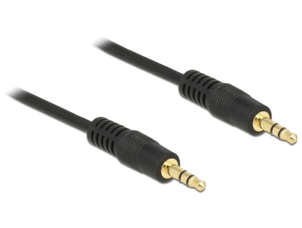 Delock - Lydkabel - mini-phone stereo 3.5 mm hann til mini-phone stereo 3.5 mm hann - 50 cm - svart