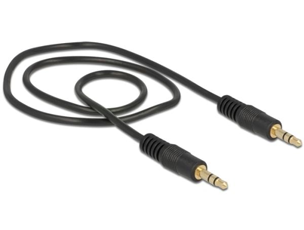 Delock - Lydkabel - mini-phone stereo 3.5 mm hann til mini-phone stereo 3.5 mm hann - 50 cm - svart