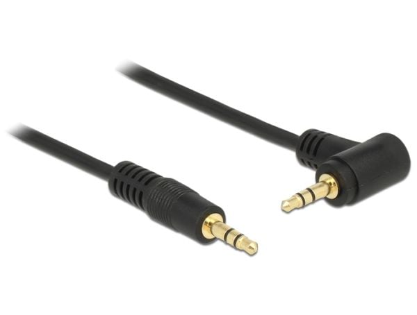 DeLOCK 2m 3.5mm M/M, 3.5mm, Uros, 3.5mm, Uros, 2 m, Musta