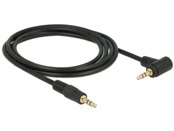 DeLOCK 2m 3.5mm M/M, 3.5mm, Uros, 3.5mm, Uros, 2 m, Musta