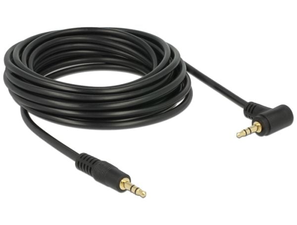 DeLOCK 5m 3.5mm M/M, 3.5mm, Uros, 3.5mm, Uros, 5 m, Musta