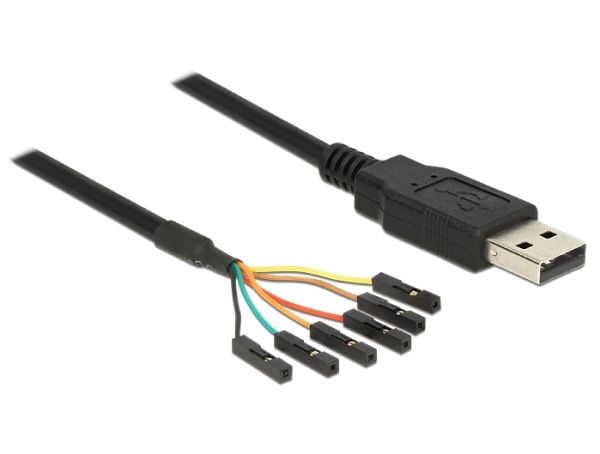 Delock Converter USB 2.0 > Serial-TTL 6 pin pin header connector individually 1.8 m (3.3 V) - Seriell adapter - USB - serie