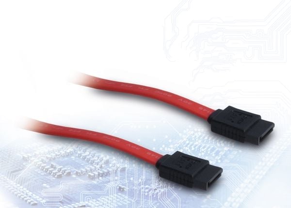 Inter-Tech - SATA-kabel - Serial ATA 150/300/600 - SATA til SATA - 50 cm - låst