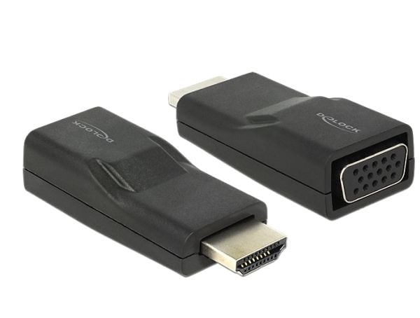 Delock Adapter HDMI male > VGA female bl